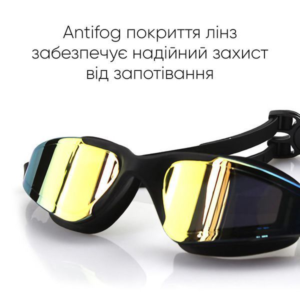 Очки для плавания Renvo Anda Pro Уни Anti-fog Черный OSFM (2SG510-01) 2SG510-01 фото