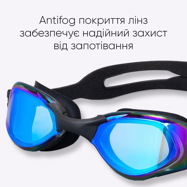 Очки для плавания Renvo Dande Уни Anti-fog Черный OSFM (2SG200-0110) 2SG200-0110 фото