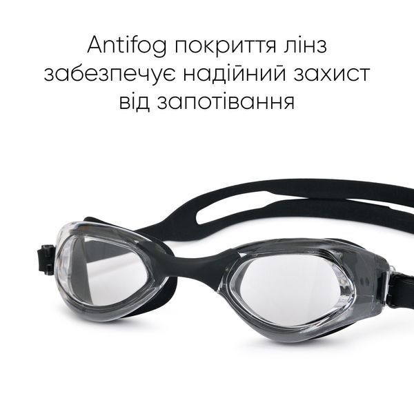 Окуляри для плавання Renvo Dande Уні Anti-fog Чорний OSFM (2SG200-01) 2SG200-01 фото