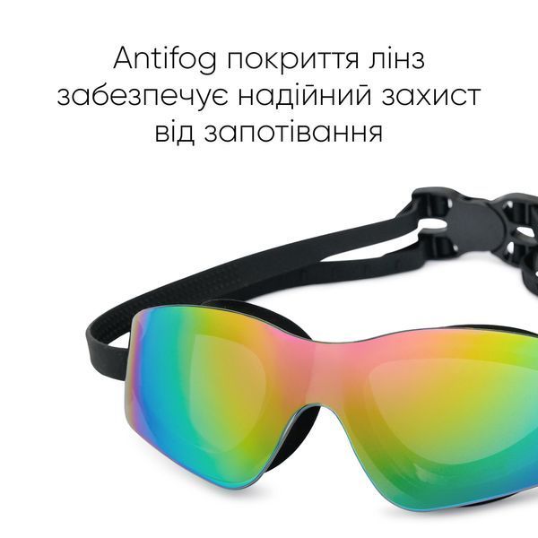 Очки для плавания Renvo Parma Уни Anti-fog Черный Разноцветный OSFM (2SG500-0109) 2SG500-0109 фото