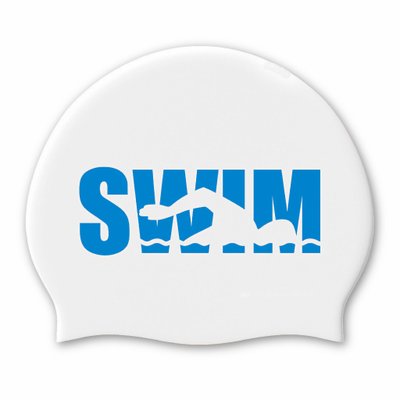 Доросла Шапочка для плавання Renvo Selva Swim Уні Білий Синій OSFM (2SC500-0304) 2SC500-0304 фото