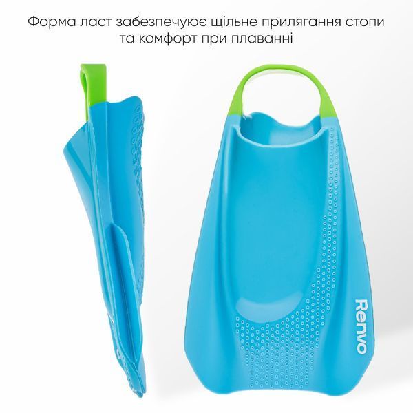 Короткі ласти для тренування в басейні Renvo Sado Pro із відкритою п'ятою Синій 36-38 (SF200-04 36-38) SF200-04 36-38 фото