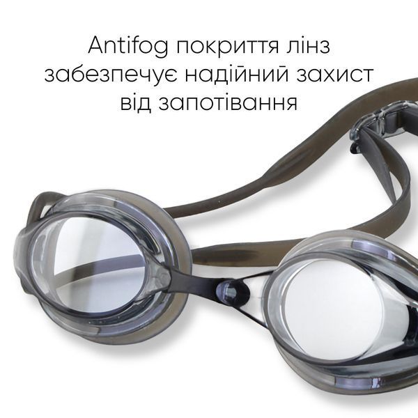 Очки для плавания Renvo Mavo Уни Anti-fog Черный, Серый OSFM (2SG110-02) 2SG110-02 фото