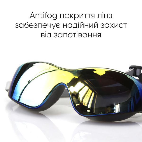 Очки для плавания Renvo Parma Уни Anti-fog Черный, Серый OSFM (2SG500-02) 2SG500-02 фото