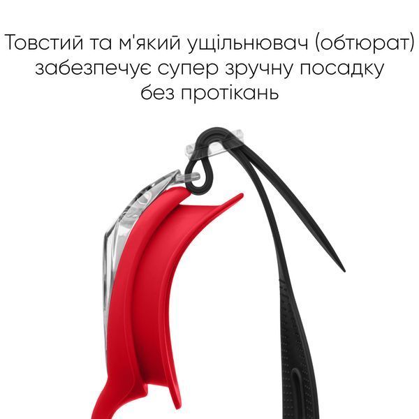 Детские очки для плавания Renvo Ertan JR Anti-fog Черный Красный OSFM (1SG120-0701) 1SG120-0701 фото