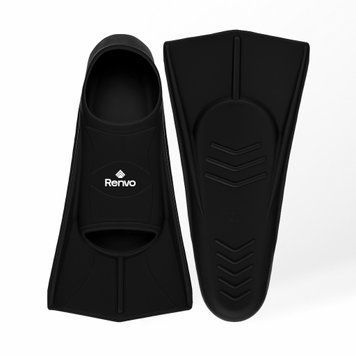 Короткі ласти для тренування в басейні Renvo Frio із закритою п'ятою Чорний 30-32 (SF100-01 30-32) SF100-01 30-32 фото