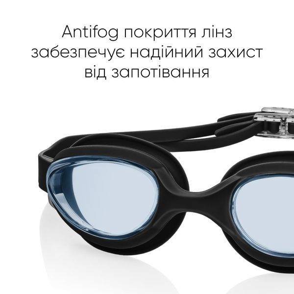 Окуляри для плавання Renvo Jinsuo Уні Anti-fog Чорний OSFM (2SG140-012) 2SG140-012 фото